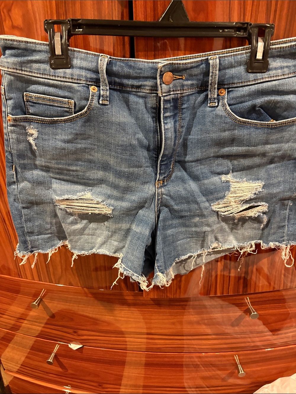 Universal Thread Distressed Cutoff Jean Shorts - Blue